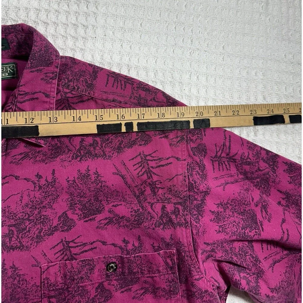 RARE Levi’s Sutter Creek M | 80s Magenta Forest | Hidden Placket + MOP‎ Buttons